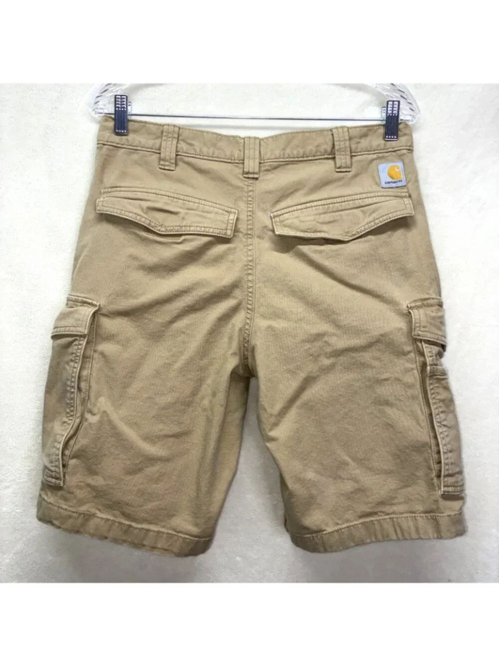 Carhartt RipStop Relaxed Fit Cargo Shorts Khaki Utility Workwear Men 32 #b